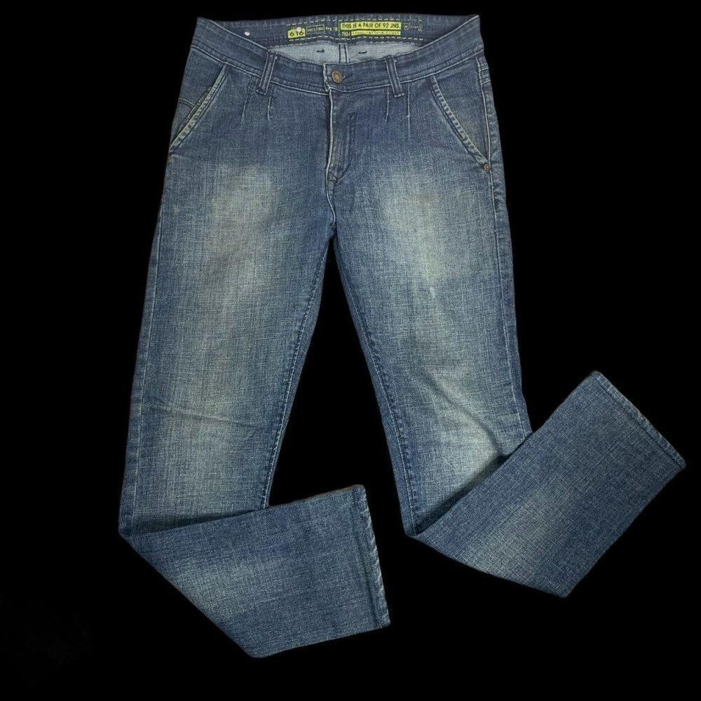Blank Stitch Denim Skinny Jeans 31 Med Wash Mid